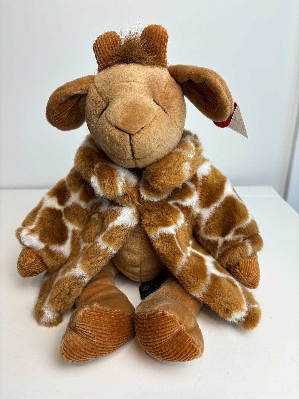 Russ Plush Giraffe with faux fur coat vintage NWT